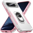 thumbnail image 1 of KOMI Étui Compatible avec Google Pixel 9 Pro TG avec Support Magnétique, Armure Militaire Robuste Antichoc Anti-Chute Étui de Protection pour Hommes Femmes Blanc, 1 of 5