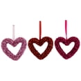 thumbnail image 5 of Northlight Set of 18 Shimmering Tinsel Hearts Valentine's Day Hanging Wall Decorations 4", 5 of 7