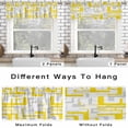 thumbnail image 6 of Curtain Valance for Windows Yellow Geometric Stripes Kitchen Curtain Valances Modern Abstract Lines Valances Window Treatments Short Curtains for Kitchen Living Room Bedroom Home Decor 54x18 Inch, 6 of 9