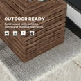 thumbnail image 6 of Outsunny 2-in-1 Outdoor Storage Box for Umbrella Base, Coffee End Table, Wooden Patio Umbrella Stand Table, Brown, 6 of 9
