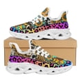 thumbnail image 1 of Zapatillas de deporte con plataforma y amortiguación de aire transpirables para mujer, diseño de leopardo y girasol, de malla, con cordones Peace and Love, 1 of 6