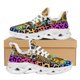 thumbnail image 1 of Zapatillas de deporte con plataforma y amortiguación de aire transpirables para mujer, diseño de leopardo y girasol, de malla, con cordones Peace and Love, 1 of 6