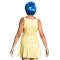 thumbnail image 3 of Adult Women’s Cartoon Character Cosplay Yellow Dress and Blue Wig Complete Halloween Costume Set, 3 of 7
