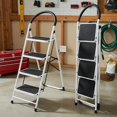 Pvc Foot Step Rungs Resenkos 4-Step Folding Ladder with Anti-Slip Pedal Platform 330Lbs ...