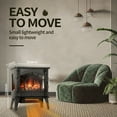 thumbnail image 3 of KISSAIR Electric Fireplace Infrared Stove Heater, 20" Freestanding Fireplace Heater, 3D Realistic Flame Effects, Adjustable Brightness and Heating Mode, Overheating Safe Design, 1000W/1500W, Black, 3 of 7
