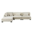 thumbnail image 3 of Lexicon Traverse Corduroy 4-Piece Modular Sectional with Ottoman in Beige, 3 of 6