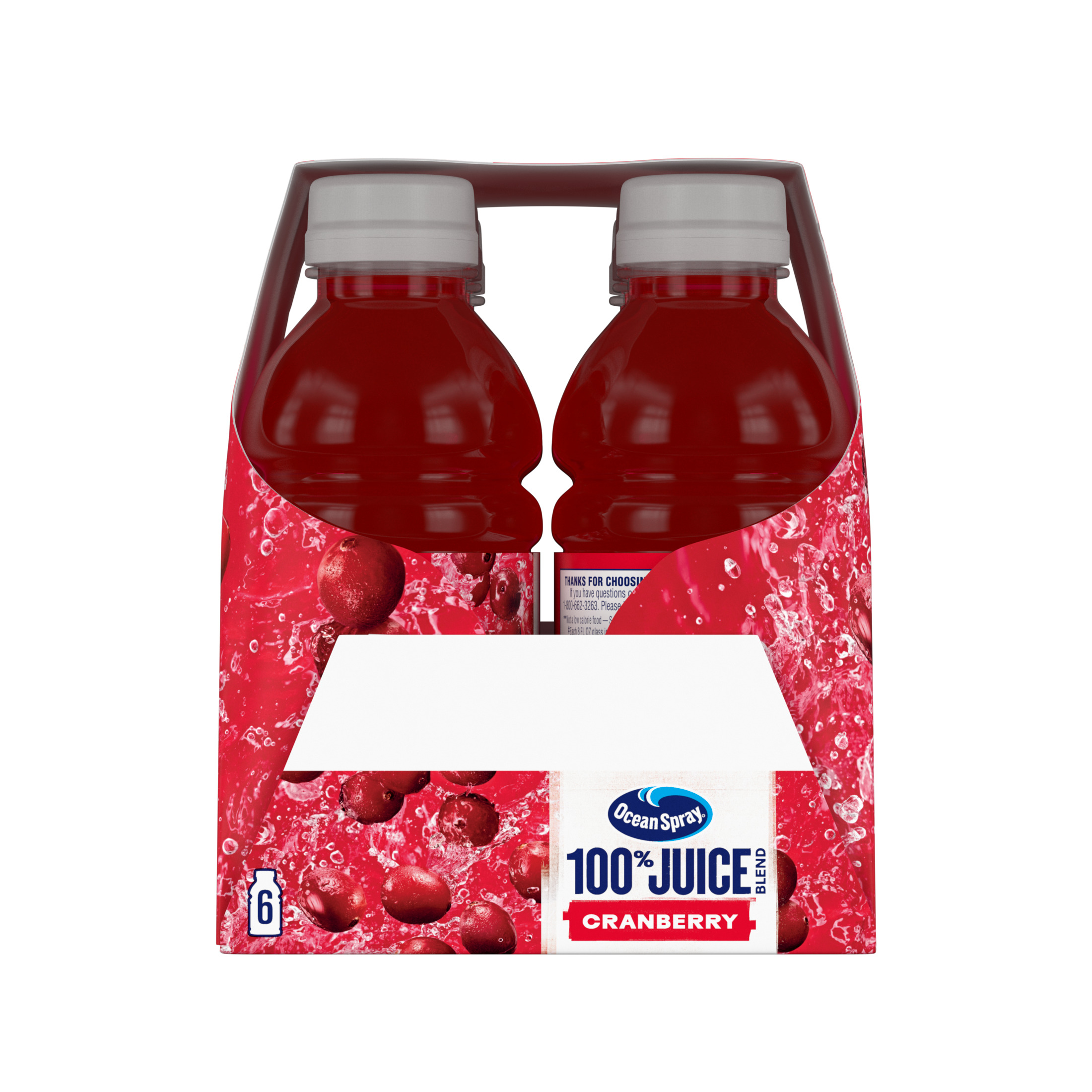 Ocean Spray® 100% Juice Cranberry Juice Blend, 10 fl oz Bottles, 6 Count - image 5 of 7