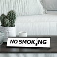 thumbnail image 2 of No smoking, BW Black Frame, Desk Sign (2 x 8"), 2 of 3