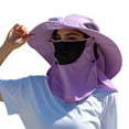 thumbnail image 4 of Glisme Sun Hat With Fans For Women Outdoor Solar Fan Hat With Ventilated Fan And Drawstring For Leisure Activities Summer Bucket Hat For Men And Women Purple, 4 of 4