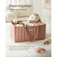 thumbnail image 5 of CareLoom Baby Diaper Bags Caddy Organizer, Baby Shower Basket for Girls, Gift for Newborn Essentials, Baby Registry Must Have, Stylish Baby Basket for Changing Table Car Travel - Blush Pink, 5 of 7