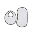 thumbnail image 4 of Juego de Baberos Bacati Elephants Azul Gris Muselina 4 Unidades, 4 of 6