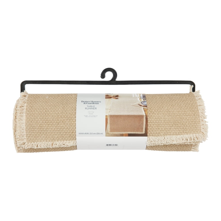 Better Homes & Gardens 90" x 14" Camel Fringe Table Runner photo 6