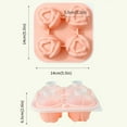 thumbnail image 2 of 3D Rose Ice Cube Mold, Ice Cube Trays for Freezer with Lid, 6 Grid Silicone Easy Release Ice Trays, Rose Cute Ice Mold for Gift, Date Drinks, Coffee, Whiskey, Cocktail, 2 of 2