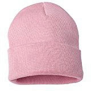 Pink Cuffed Knit Beanie