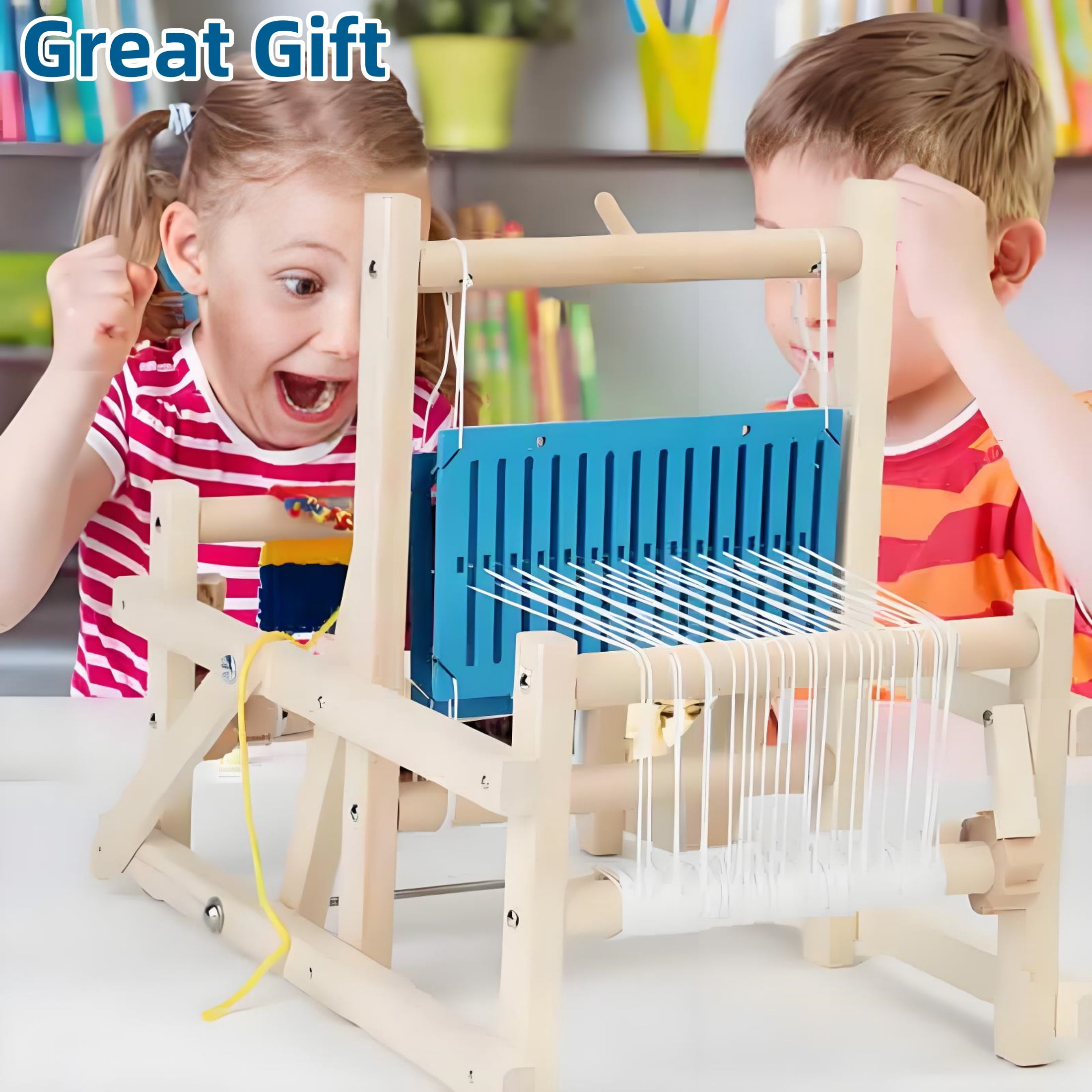 Gtouse Foldable Weaving Loom Kit, Complete DIY Multi-Craft Frame Looms for Adults Beginners