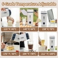 thumbnail image 2 of Portable Electric Kettle, 550ML 304 Stainless Steel Travel Water Boiler with 6 Temp Control, Fast Boil, Quiet & 24H Keep Warm, 2 of 10