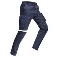 thumbnail image 2 of WTOBBY Men's Convertible Hiking Pants Elastic Waist Lightweight Multi-Pocket Cargo Trousers Detachable for Outdoor Camping Trekking Casual Wear Quick Dry Men's Pants,Dark Blue 2XL, 2 of 8