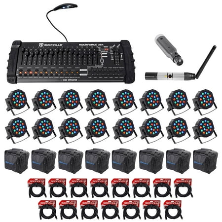 Rockville 384 Channel Dmx Controller Lighting Transmitter Receiver 16 Par Lights Rockville 384 Channel Dmx Controller Lighting Transmitter Receiver 16 Par Lights