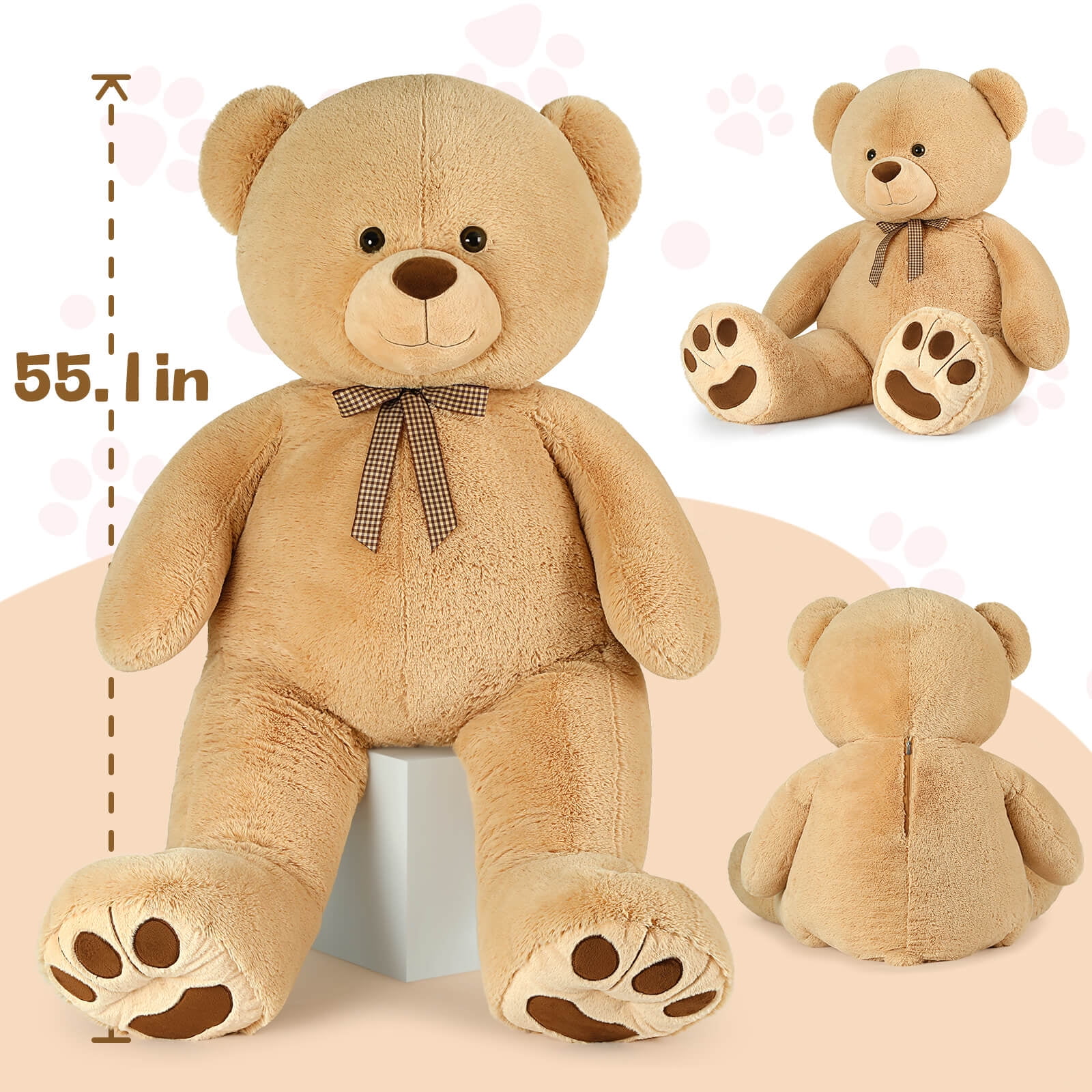 MaoGoLan 5ft Giant Teddy Bear Plush Toy Jumbo Stuffed Animal Stuffed Bear Toys