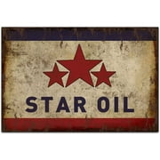 Original Vintage Design Mobil Oil Tin Metal Wall Art Signs, Thick Tinplate Wall Decoration Poster for Garage