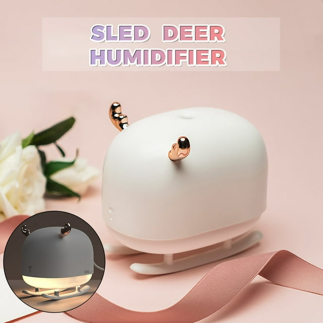 Humidificador de escritorio USB | 260ML Niebla fría y luz nocturna | Electrodoméstico portátil para el hogar, la oficina, el hotel | Diseño compacto de plástico | los 12,4x9,1x10,9cm