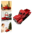 thumbnail image 3 of facefd Christmas Classic Red Pickup Truck w/Tree Table Top Home Ornament for Xmas, 3 of 8