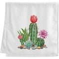 thumbnail image 2 of Dreamtimes Tropical Cactus Cacti Succulents Flower Towels 100% Cotton Hand Towel for Bathroom 16 x 30 inch, Absorbent Soft & Skin-Friendly, 2 Pieces, 2 of 6