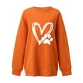 thumbnail image 3 of Valentines Crewneck Sweatshirts Women Oversized Love Heart Graphic Hoodless Sweatshirt Off Shoulder Long Sleeve Pullover Tops Valentine's Day Festival Clothing Plus Size Sweatshirts for Women, 3 of 3
