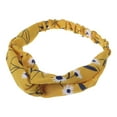 thumbnail image 4 of Unique Bargains 1 Pc Fashion Chrysanthemum Pattern Cross Elastic Hairband for Women Yellow, 4 of 6