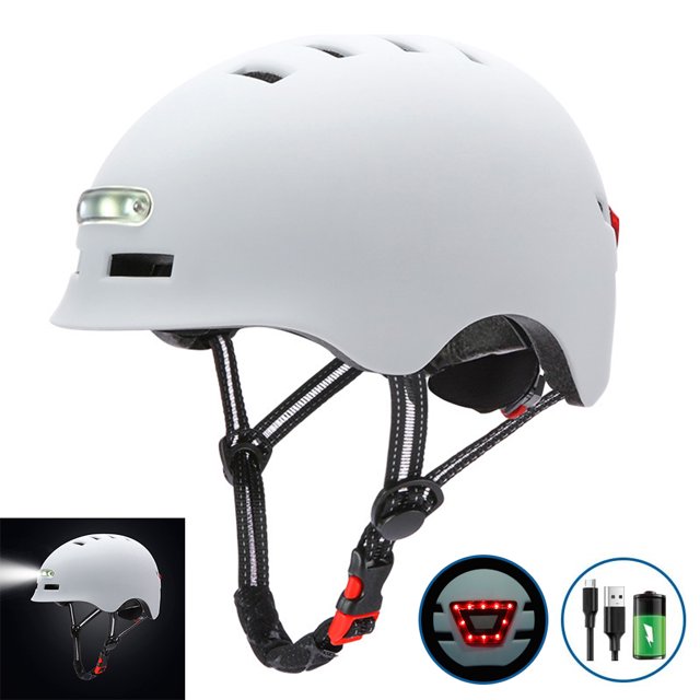Casco De Ciclismo Con Luz Led, Casco De Bicicleta, Rueda De Monopatín Eléctrico, Casco De Monopatín, Luz Guardurnaity OD015111-03