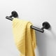 thumbnail image 3 of Barra de toalla de acero inoxidable desmontable 50 cm de plato de montaje en pared Moderno de montaje Moderno Organizador Colgante Estante Accesorios Baño Negro Eigraketly HA011297-02B, 3 of 6