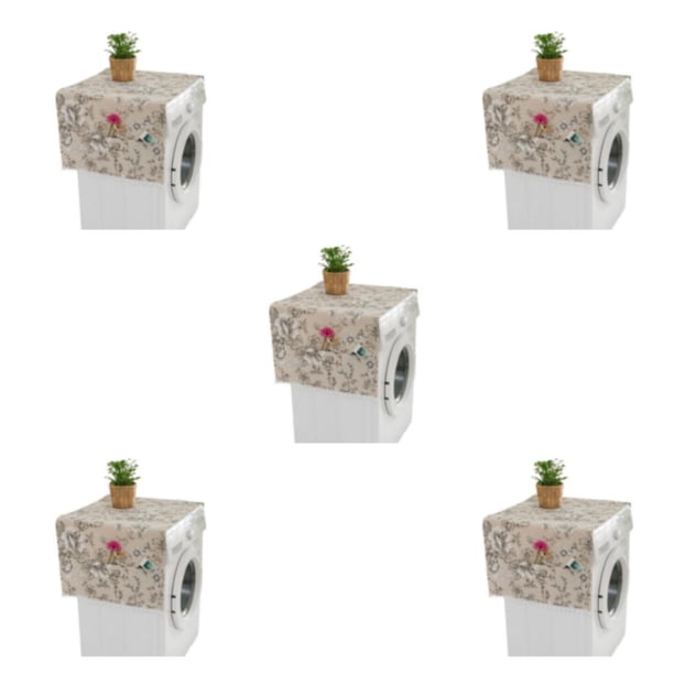 Cubierta antipolvo Cateissary para refrigerador y lavadora Toalla doble gran flor negra 70*170
