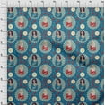 thumbnail image 4 of oneOone Cotton Silk Teal Blue Fabric Christmas Jesus Birth Fabric For Sewing Printed Craft Fabric By The Yard 42 Inch Wide, 4 of 4