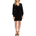 thumbnail image 2 of 1.STATE Vestido túnica de terciopelo con mangas de obispo para mujer, negro, mediano 1.STATE Sayo, 2 of 2