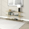 thumbnail image 3 of Evelyn&Zoe Greenwich 64" Wide Rectangular Console Table, Brass, 3 of 5