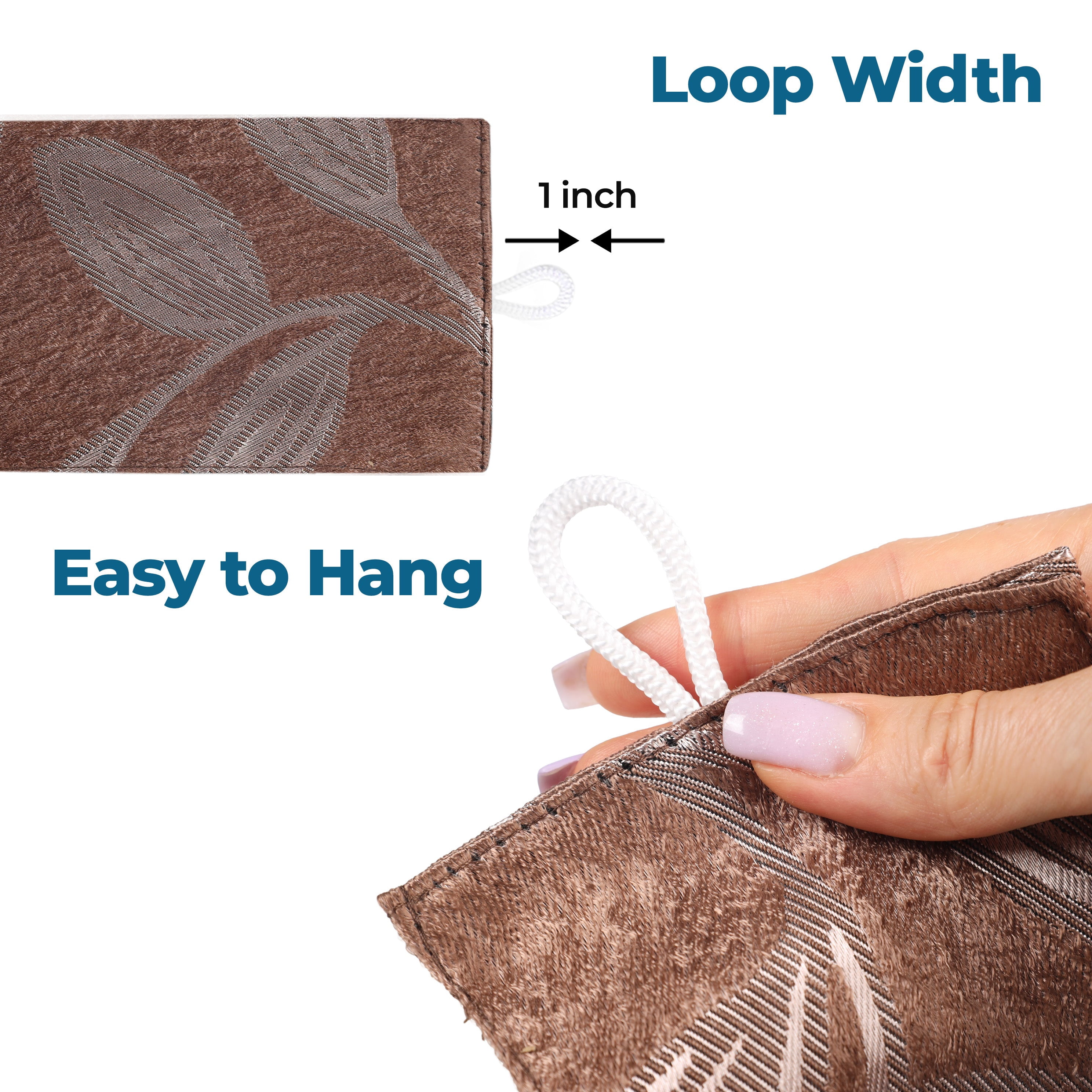 Superior Blackout Leaves Curtains Set of 2, Light Filtering Grommet Curtain Panel Set, Copper, 46"W x 96"L