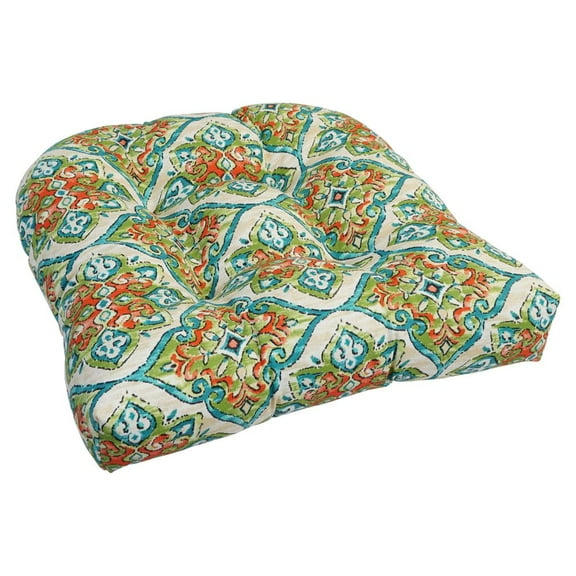 19-inch U-Shaped Spun Polyester Outdoor Tufted Dining Chair Cushion 93184-1CH-OD-190