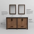 thumbnail image 6 of Lexora Home Ziva 60" Double Vanity with Mirrors in Rustic Barnwood, 6 of 6