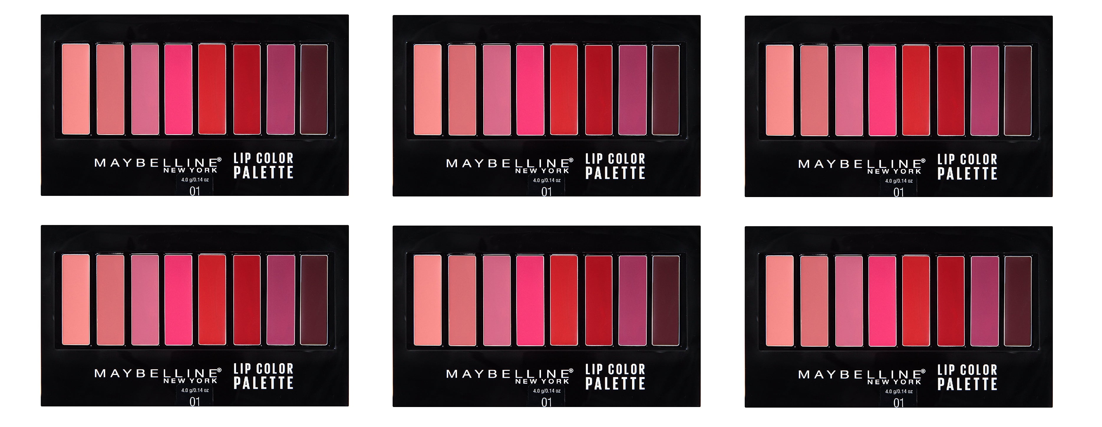 Maybelline New York Lip Color Pallette, 8 Shades, 01 with Brush