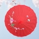 thumbnail image 5 of Paraguas de papel engrasado, sombrilla artesanal china resistente a la lluvia para pintar. Rojo, 5 of 6