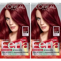 L'Oreal Paris Feria Multi-Faceted Shimmering Permanent Hair Color Dye, R57 Intense Medium Auburn, 2 Pack