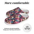 thumbnail image 6 of Fotbe Skull Blue Flower Pattern Women's Fuzzy Curly Fur Memory Foam Loafer Slippers Indoor Outdoor Slippers Winter Home Shoes-35/36, 6 of 7