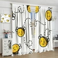thumbnail image 4 of Little Bee Curtains, Yellow Bee Fly Track White Background Theme Design, Boy Girl Bedroom Nursery Decorative Curtains, 2 Panel Set, 52x84 Inch., 4 of 6