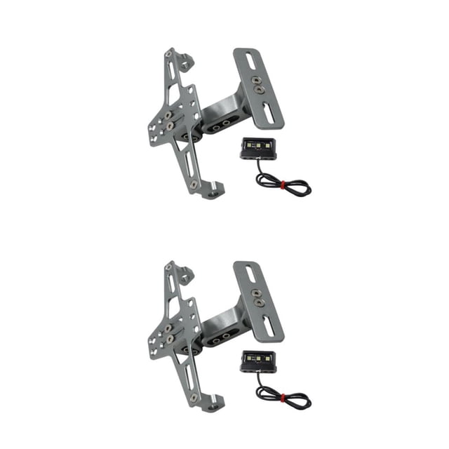 Speravity Soporte de luz de señal de giro accesorios de motocicleta CNC soporte de placa de matrícula de motocicleta montaje impermeable con Type6 NO6
