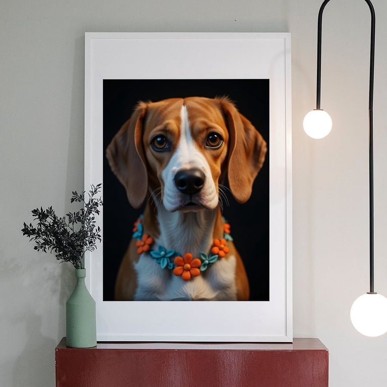 DPIDEA Diamond Painting Hond – 5D Set Met Ronde Stenen, 30x30 Cm, DIY Kunst Voor Volwassenen!