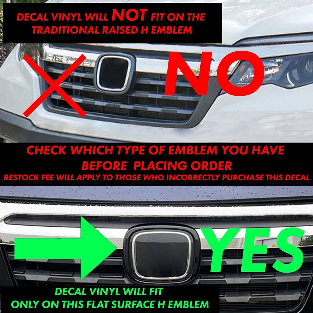 For 2019 2020 2021 2022 Honda Pilot Universal Car Logo TPU Black Smoke Film Auto Exterior Accessory, 1pcs