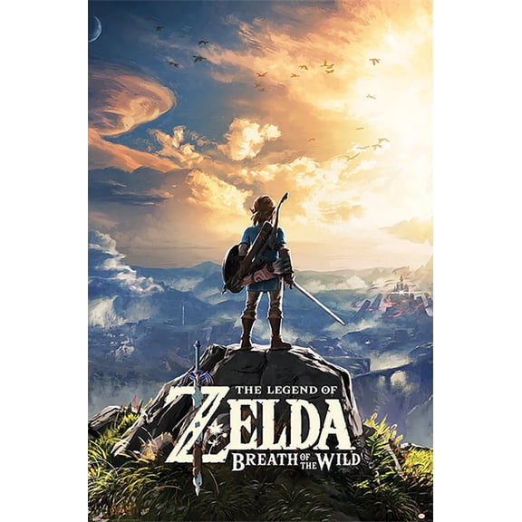 The Legend Of Zelda: Breath Of The Wild - Gaming Poster (Link / Sunset) (Size: 24" x 36")