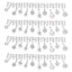 thumbnail image 1 of Cadena de garra de cristal de 4 Uds., cadena de diamante de simulación de flecos recortados para manualidades de costura, decoración DIY, cadena de garra de cristal de doble bucle, 1 of 8