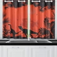 thumbnail image 4 of CADecor Dinosaur Pattern Print Window Treatment Panel Curtains Window Curtain Kitchen Curtain,Two Piece 26x39 Inches, 4 of 4