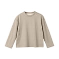 thumbnail image 5 of CCRFTGI Long Sleeve for Child Boys Waffle Size 7 Casual Blouses Tops Warm Soft Fall Spring T Shirts Crewneck Basic Tops Beige 12-13 Years, 5 of 5